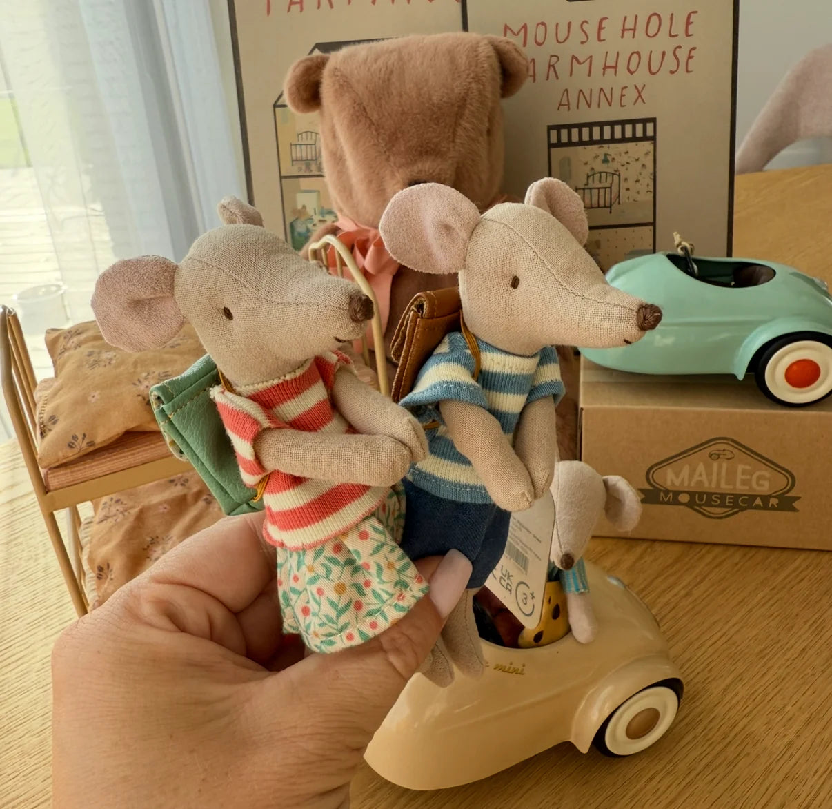 Maileg Mouse Biker Big Sister - Coral