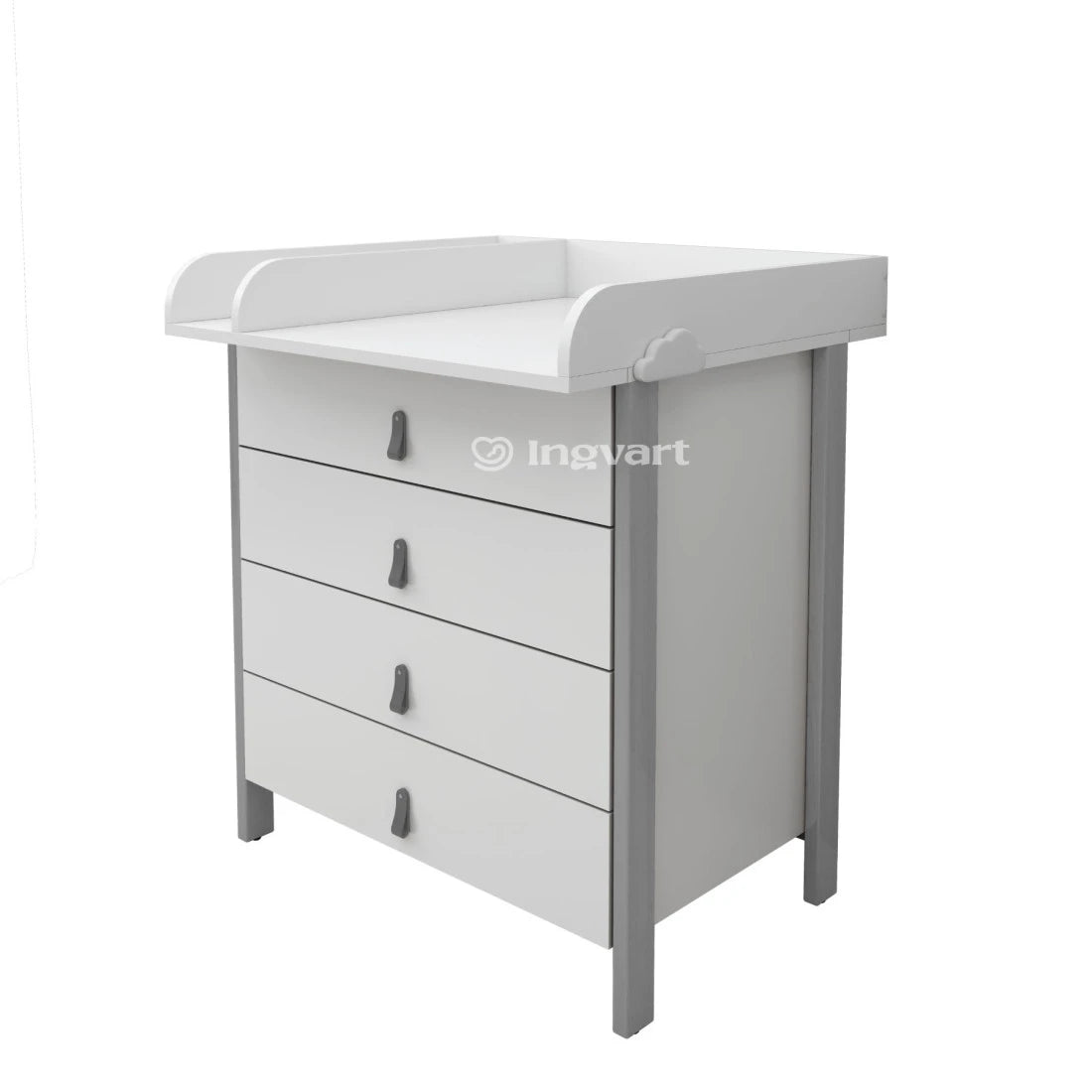 Ingvart komoda - Scandi white + grey
