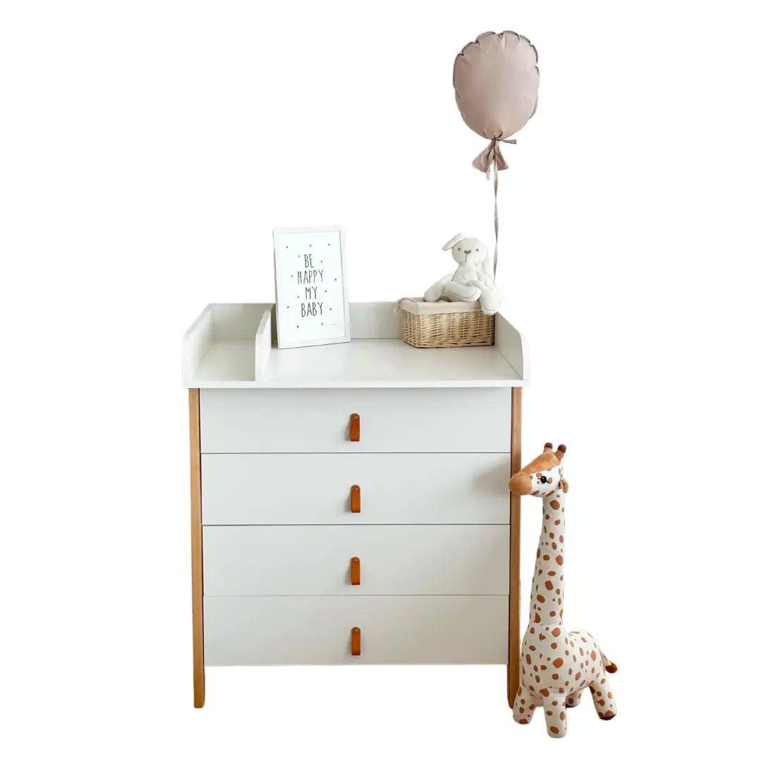 Ingvart komoda - Scandi white + natural