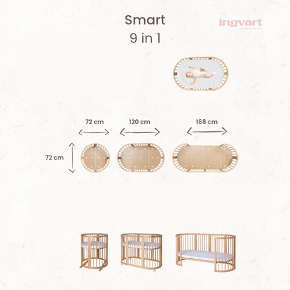 Ingvart transformuojama kūdikio lovytė - Smart white