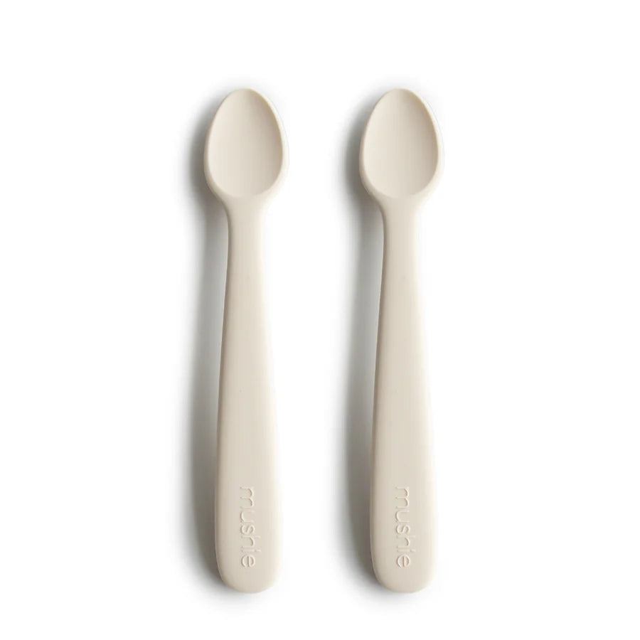 Mushie Silikoninių šaukštų rinkinys - Ivory