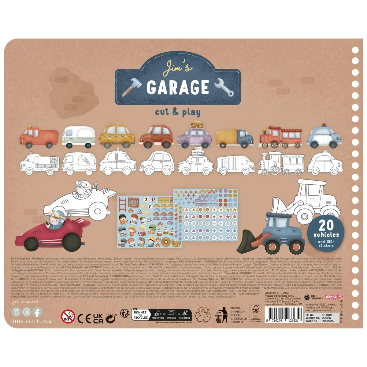 Little Dutch kūrybinė knyga - Jim's garage