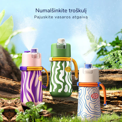 Mideer - Vėsinanti 2in1 gertuvė su purškikliu, 500ml - Blush Pink