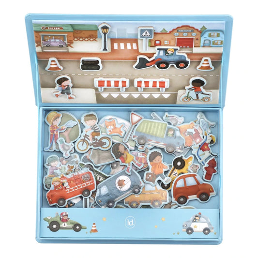Little Dutch magnetine zaidimu dezute - Jim & Vehicles