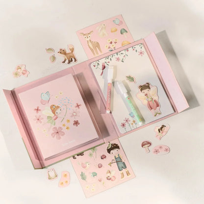 Little Dutch magnetine zaidimu knygele- Rosa & Fairy Garden