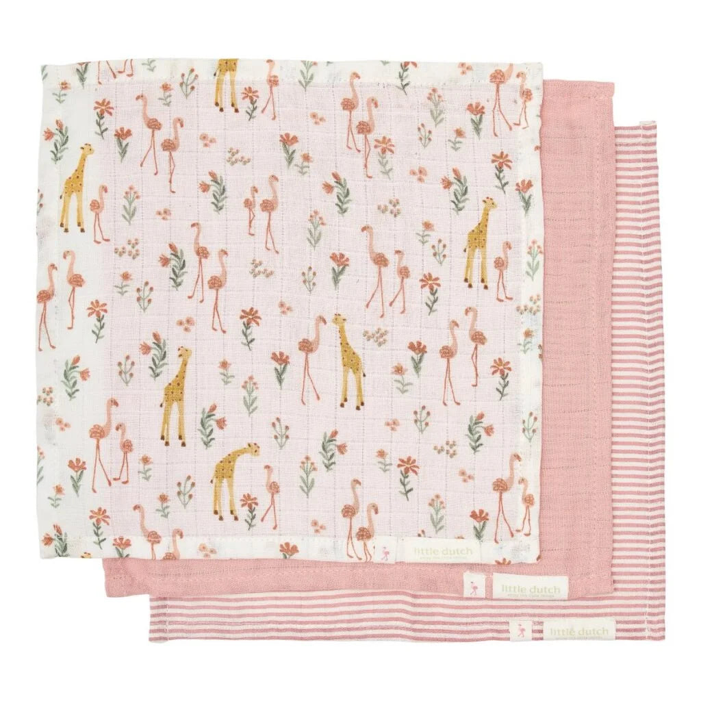 Little Dutch muslino merliuku rinkinys - Blooming Safari
