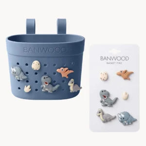 Banwood krepšelis paspirtukui ar dviračiui ir ženkliukai - Deapsee Dinosaurs