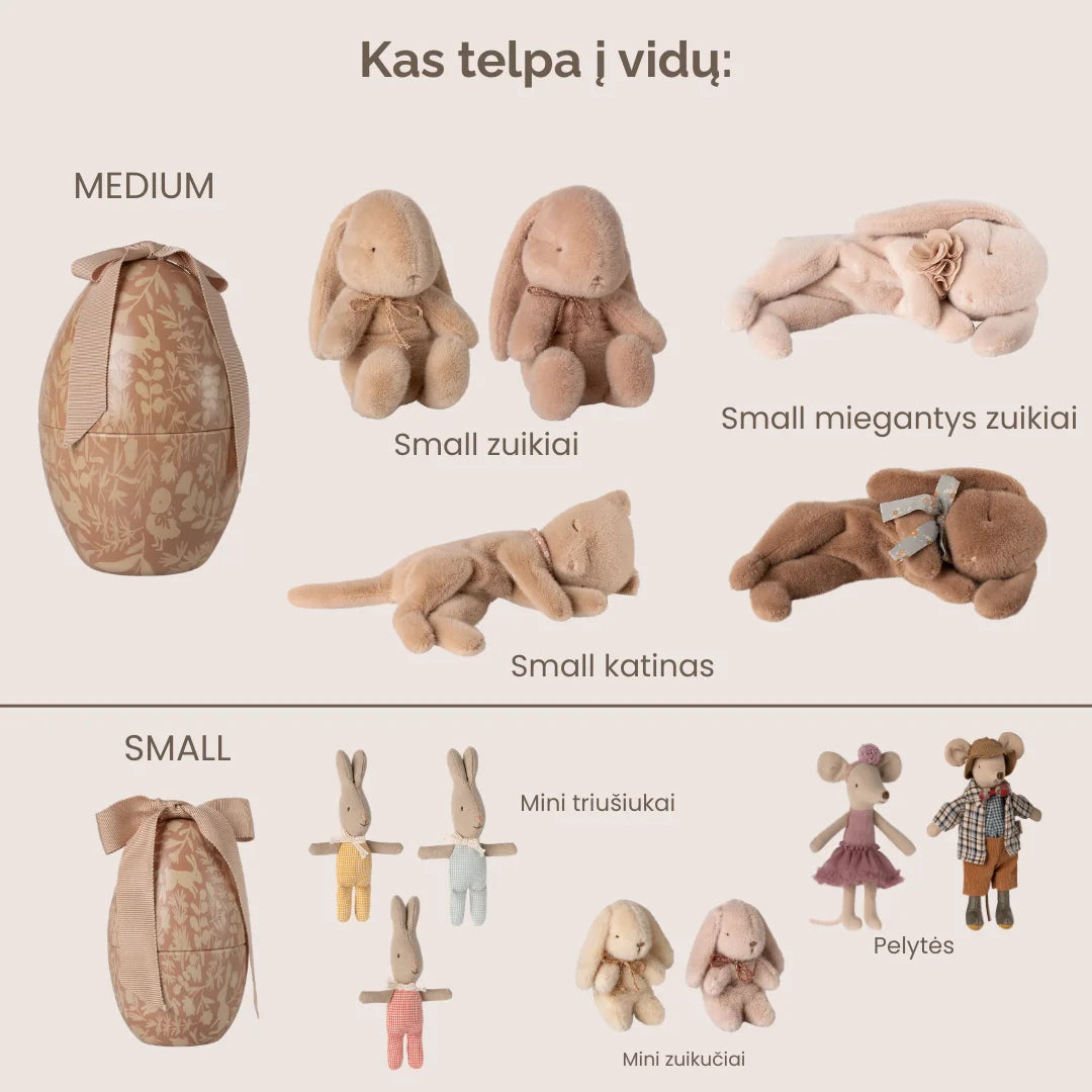 Maileg atsidarantis kiaušinis Cream yellow - SMALL