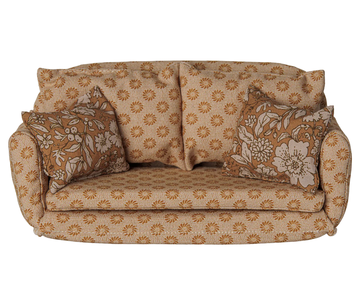 Maileg išskleidžiama peliukų sofa - Ocher