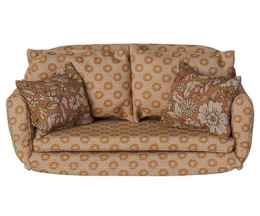 Maileg išskleidžiama peliukų sofa - Ocher