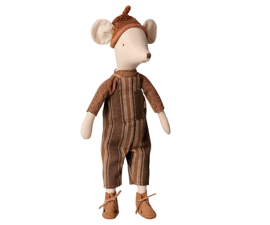 Maileg medium pelė 34cm - Overall and sweater