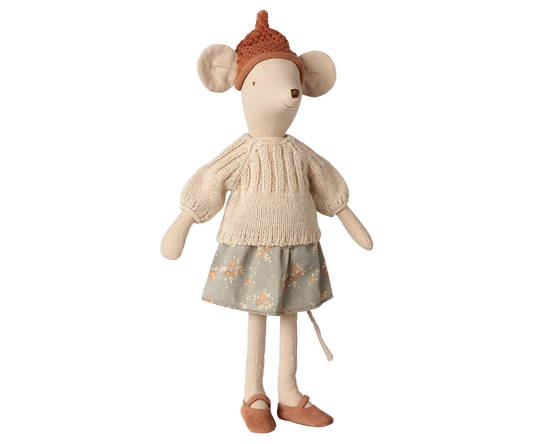Maileg medium pelė 34cm - Skirt and sweater