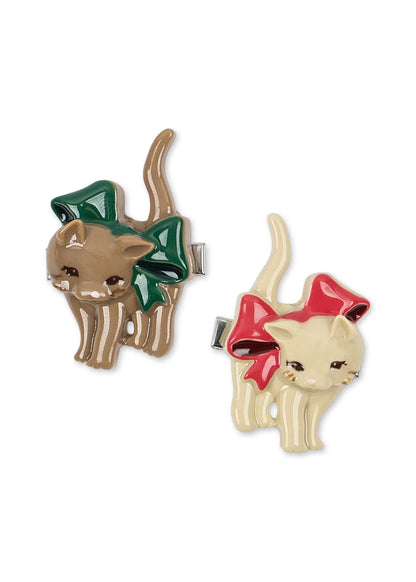 Konges Slojd plaukų segtukų rinkinys - Bow kitty