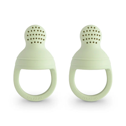 Mushie – silikoninis šviežio maisto maitintuvas – sage