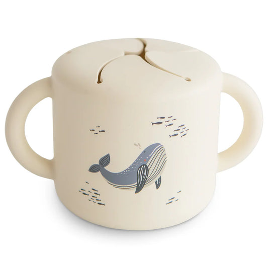 Mushie Užkandžių puodelis - Whales