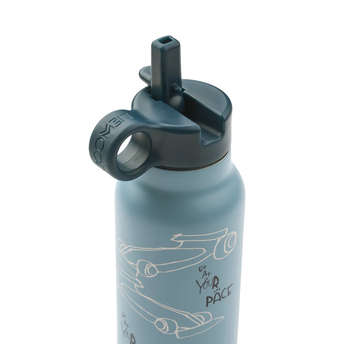 Liewood gertuvė 350 ml - Race cars / Beach blue