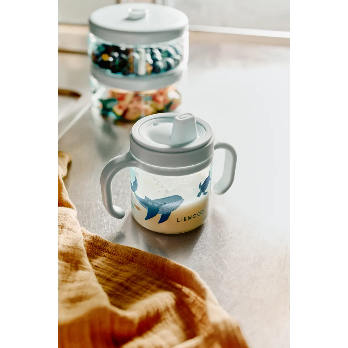 Liewood gertuvė 280ml - Sea creature / Sandy