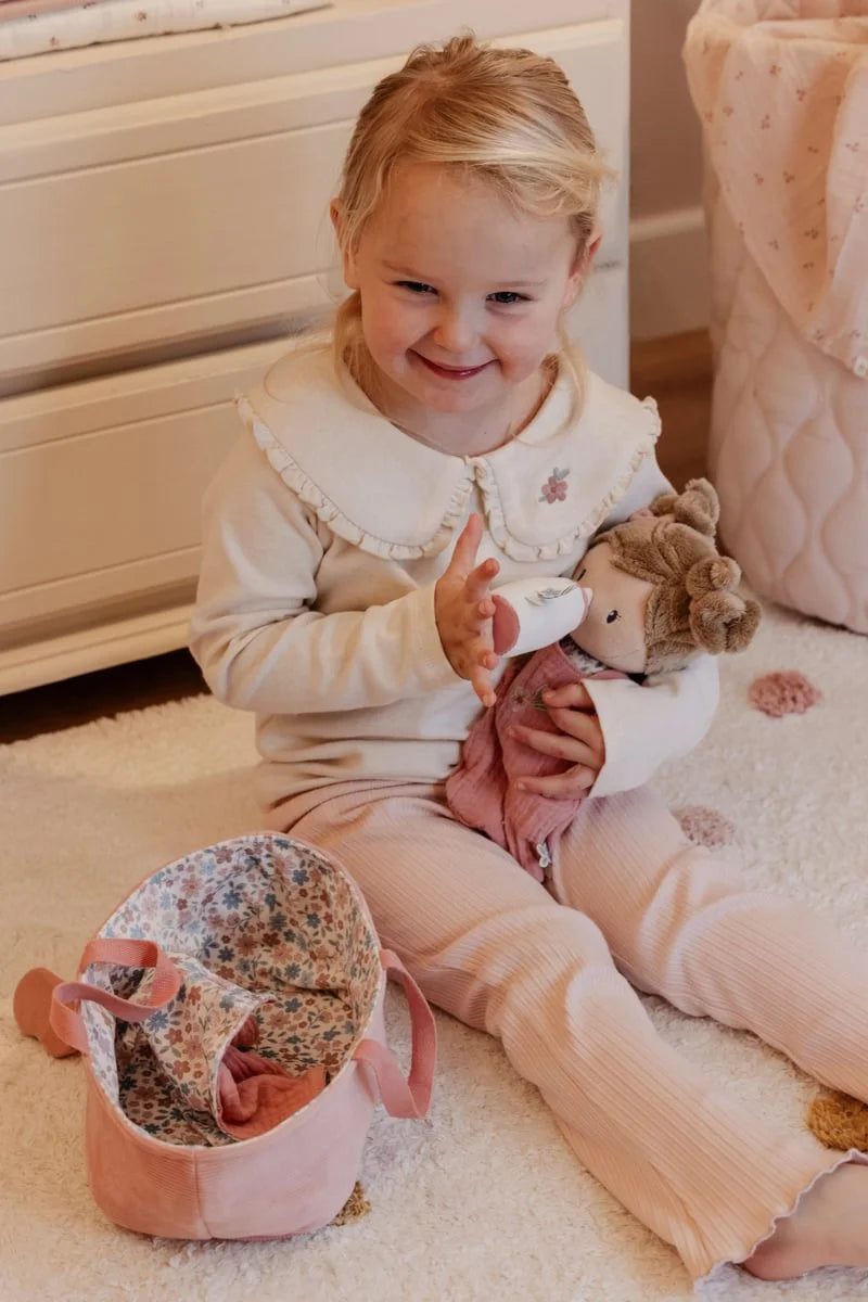 Little Dutch pliušinė lėlė nešiojimo lopšyje - Rosa