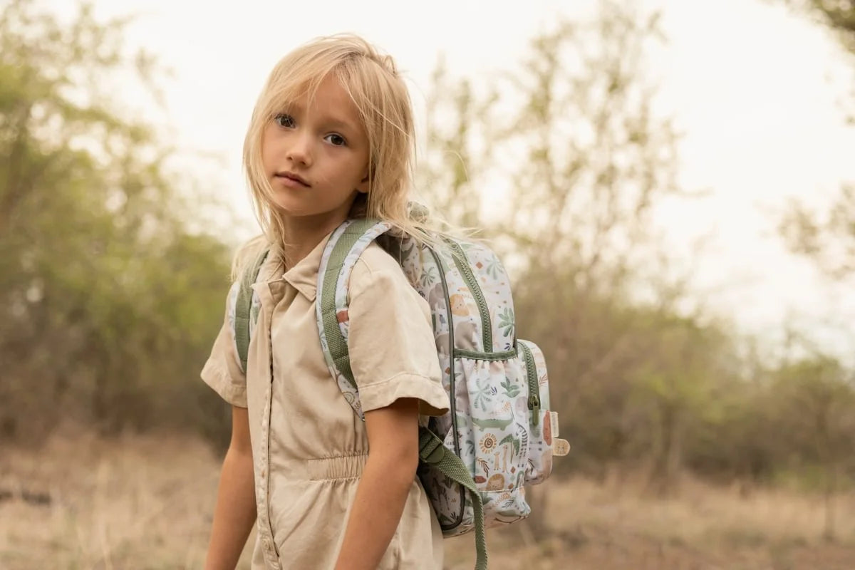 Little Dutch didelė kuprinė - Safari Friends