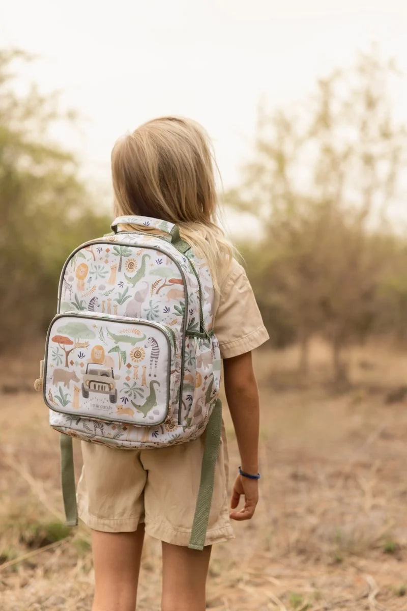 Little Dutch didelė kuprinė - Safari Friends