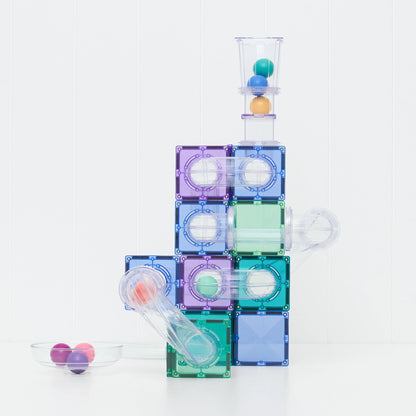 Connetix 114 dalių magnetinis konstruktorius - Ball Run Pastel