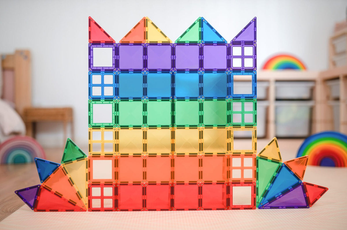 Connetix 60 dalių magnetinis konstruktorius - Rainbow Starter