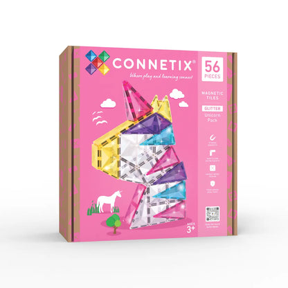 Connetix 56 dalių magnetinis konstruktorius - Glitter Unicorn