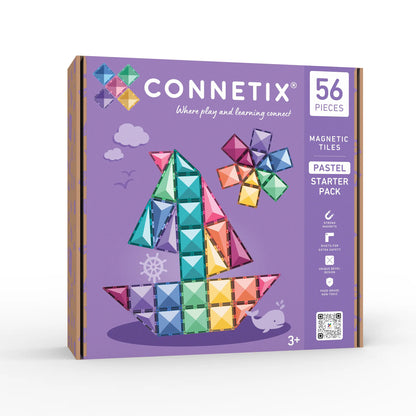 Connetix 56 dalių magnetinis konstruktorius - Pastel Starter