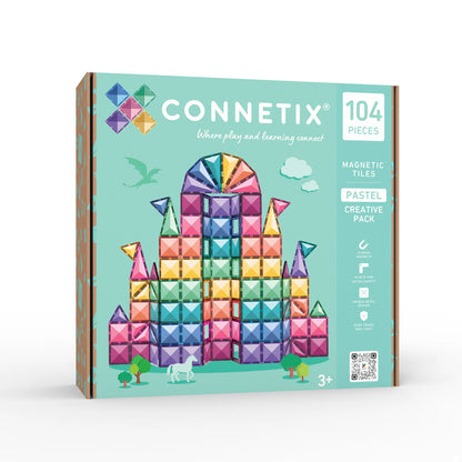 Connetix 104 dalių magnetinis konstruktorius - Pastel Creative