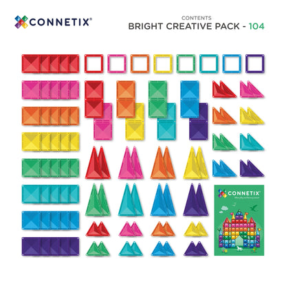 Connetix 104 dalių magnetinis konstruktorius - Bright Creative