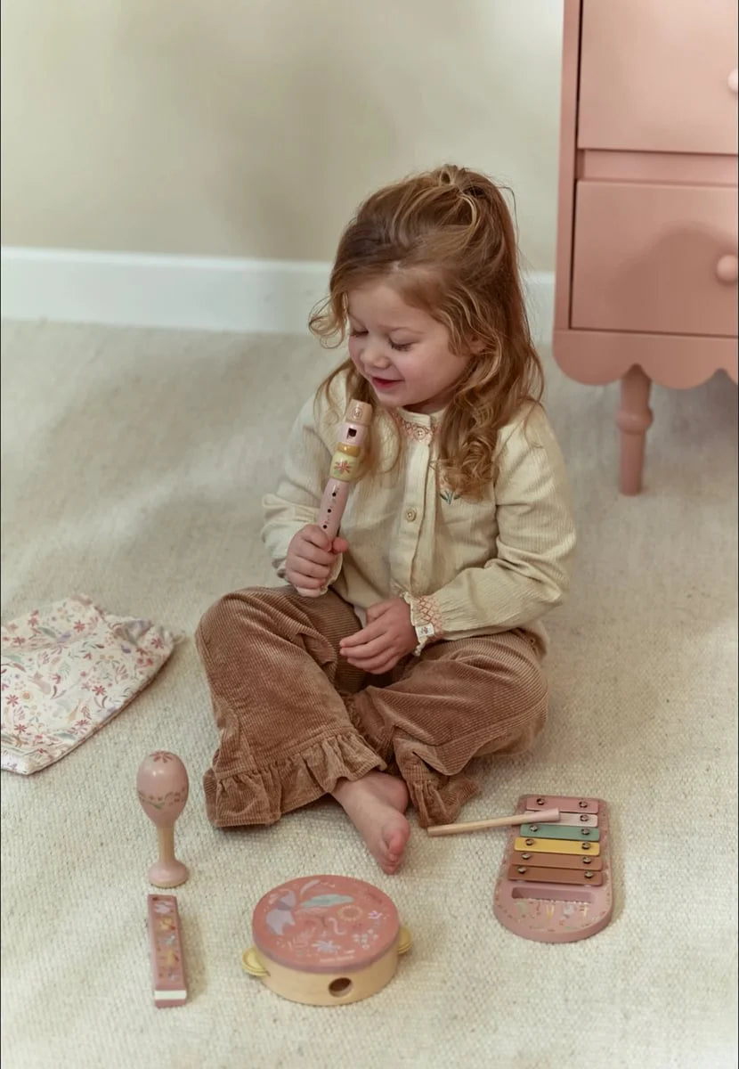 Little Dutch muzikos instrumentų rinkinys - Safari Friends Pink