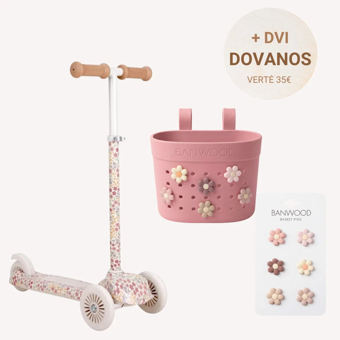 Little Dutch paspirtukas Sunny flower + DVI DOVANOS: krepšelis ir ženkliukai
