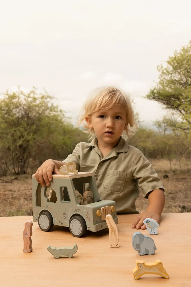 Little Dutch Medinis sunkvežimis/rūšiuoklis - Safari Friends