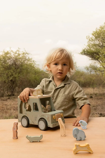 Little Dutch Medinis sunkvežimis/rūšiuoklis - Safari Friends