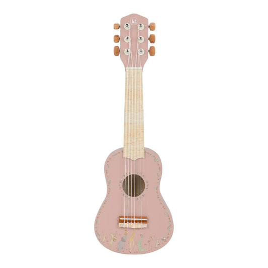 Little Dutch medinė gitara - Safari Friends Pink