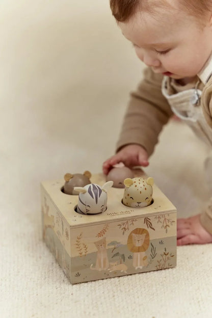Little Dutch Pop-up Musical Toy - Safari Friends