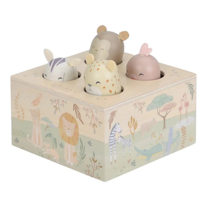Little Dutch Pop-up Musical Toy - Safari Friends