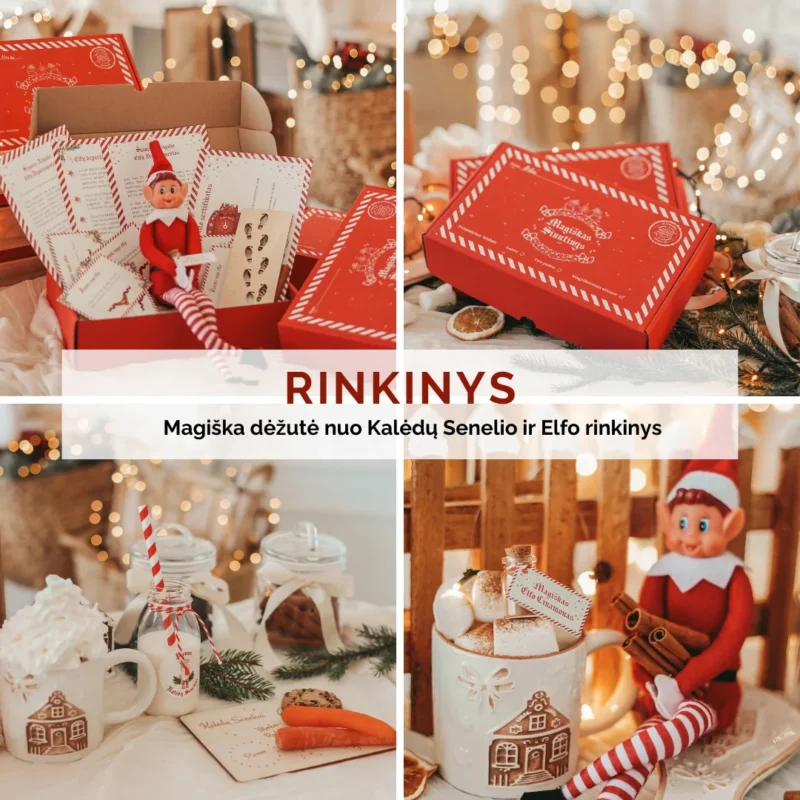 RINKINYS: Dėžutė nuo Kalėdų Senelio + Elfo rinkinys