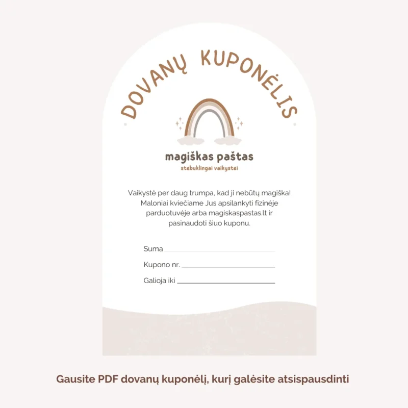 Žaislų parduotuvės dovanų kuponas