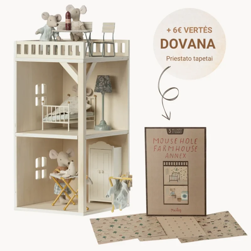 Maileg peliukų namo priestatas