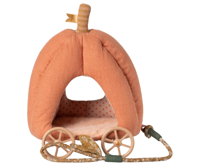 Maileg peliukų karieta - pumpkin
