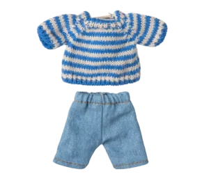 Maileg peliuko drabužiai – kelnės ir megztinis