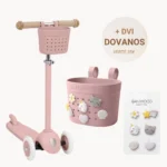 Banwood ECO paspirtukas 3-6 metų - Dusty rose + DVI DOVANOS: krepšelis ir ženkliukai