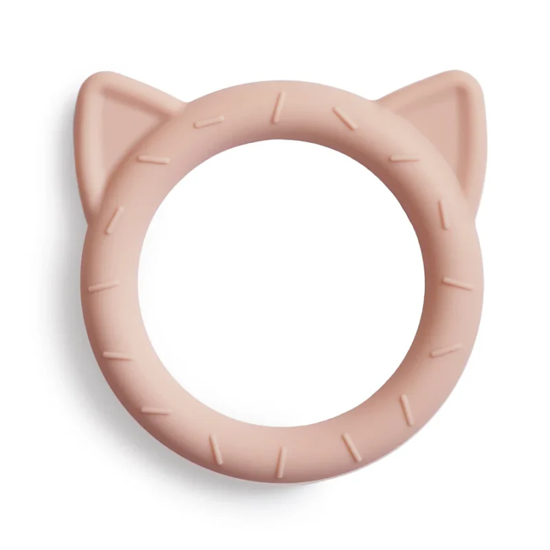 Mushie Silikoninis kramtukas - Cat - blush