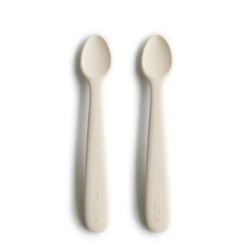 Mushie Silikoninių šaukštų rinkinys - Ivory