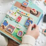 Djeco Mediniai magnetai ir metalinė dėžutė - Namas