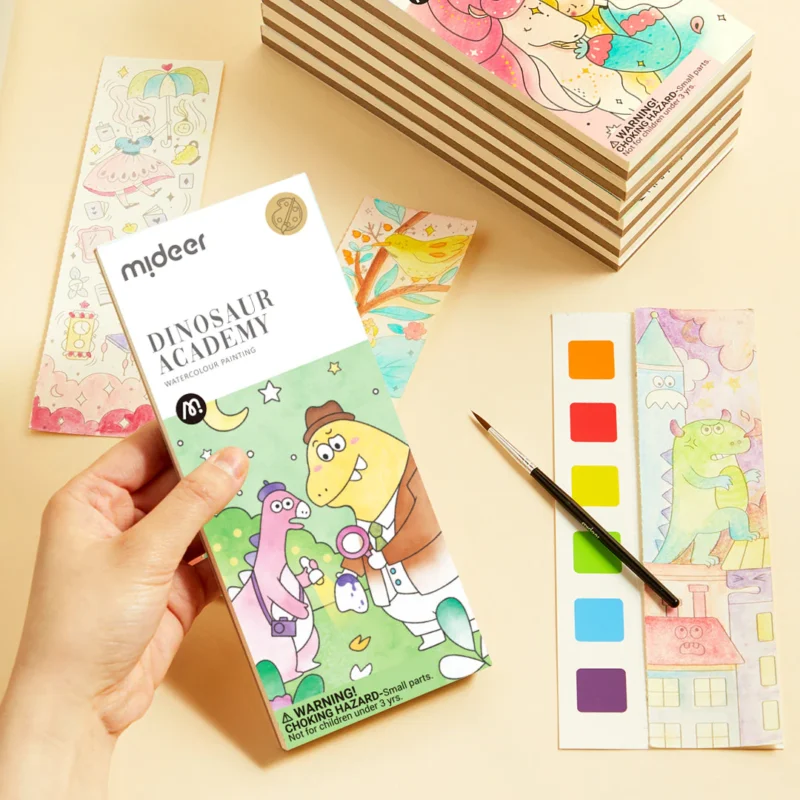 Mideer - Spalvinimo akvarele knygelė Dinozaurų akademija - Image 3