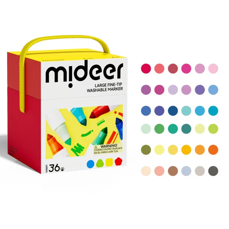 Mideer - Nuplaunami markeriai flomasteriai - 36 Spalvos - Image 2