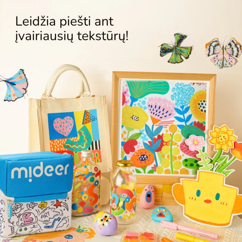 Mideer - Akriliniai markeriai piešti ant stiklo - 24 spalvos - Image 5