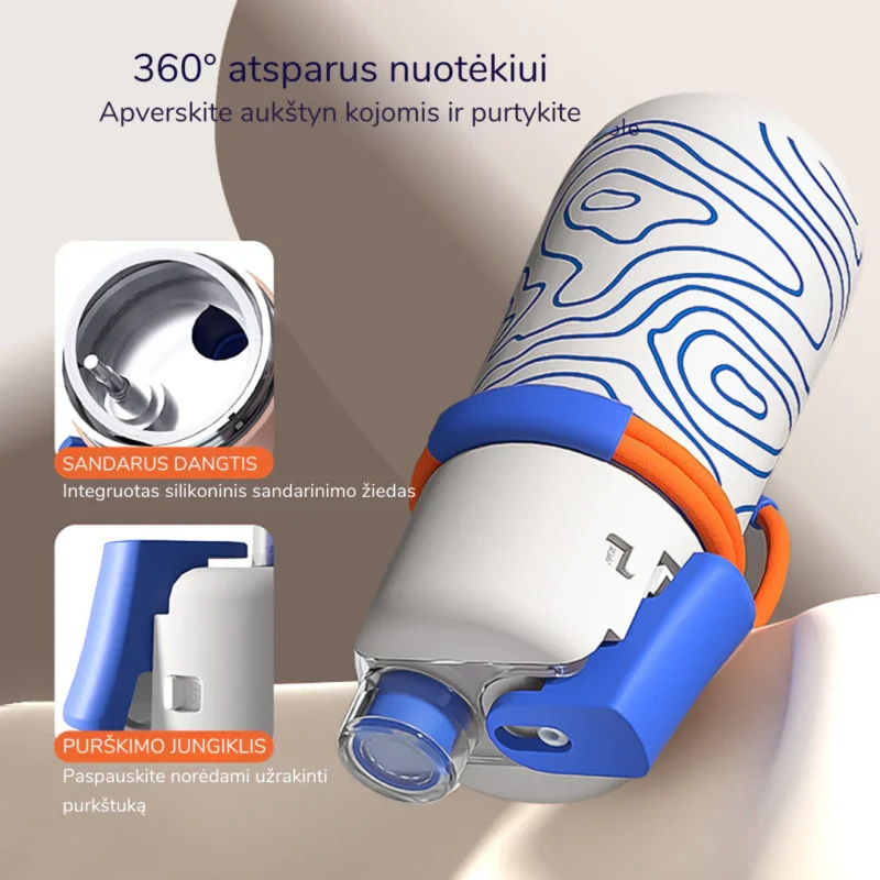 Mideer - Vėsinanti 2in1 gertuvė su purškikliu, 500ml - Water Green - Image 4